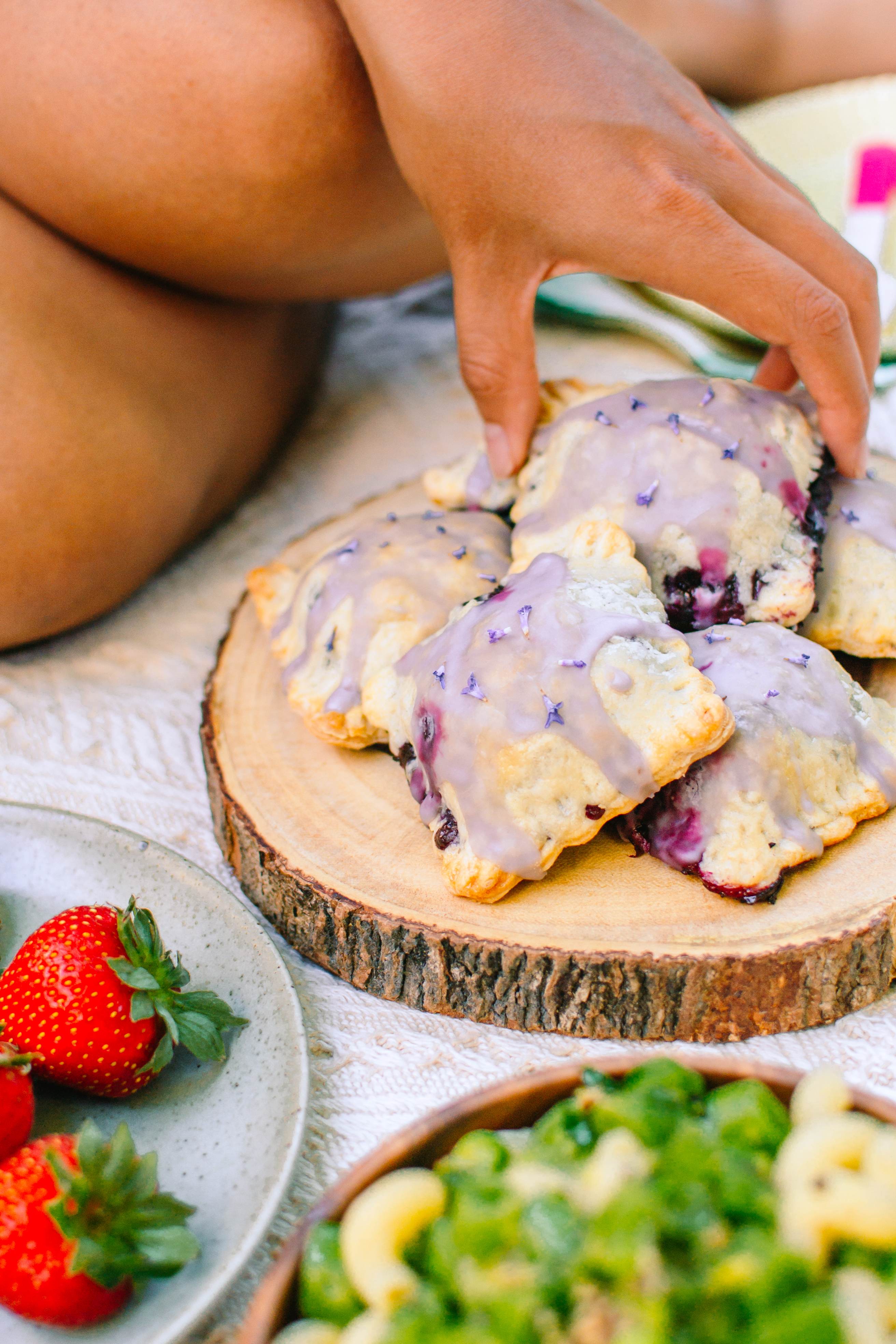lavender vegan blueberry pop tarts