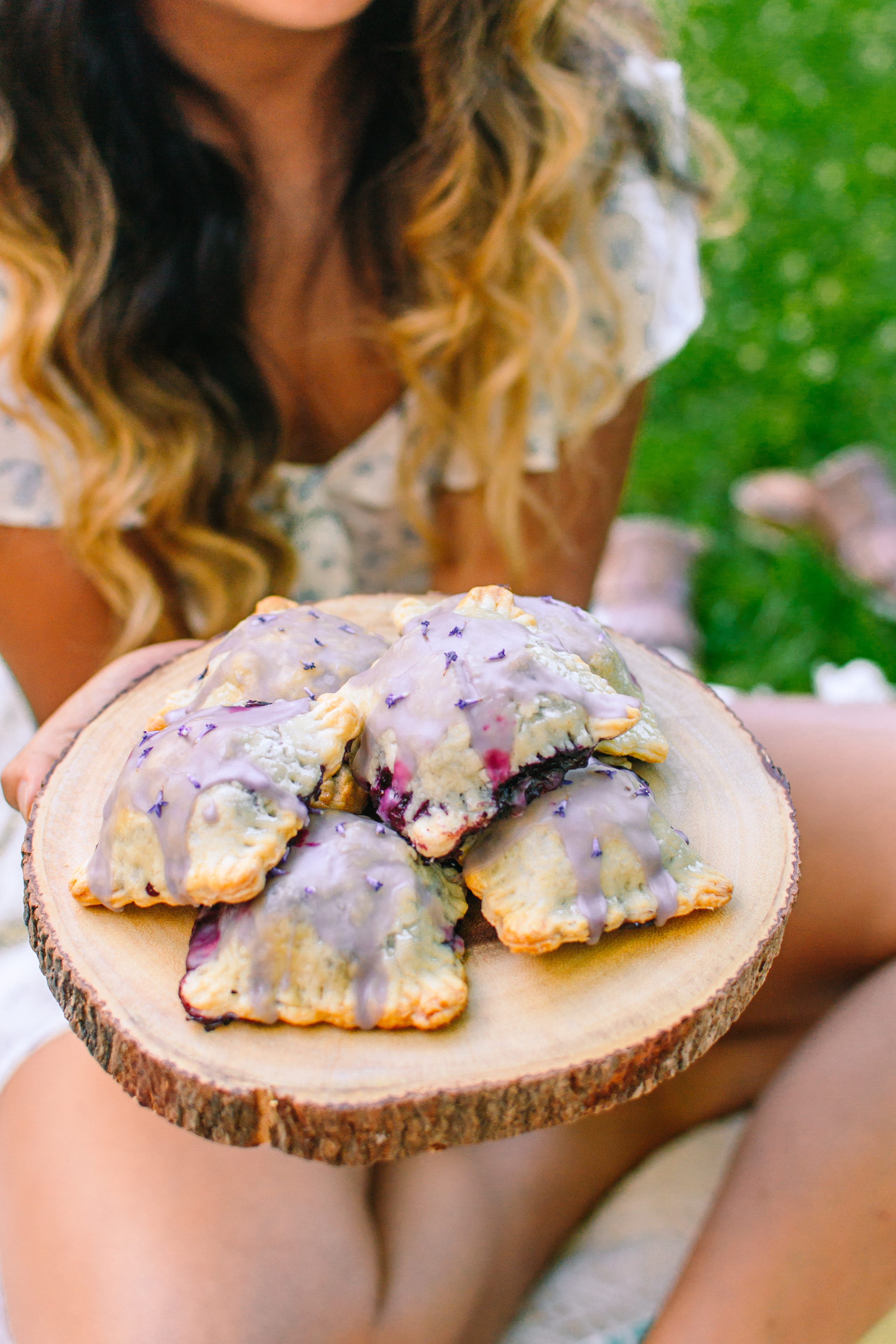 lavender vegan blueberry pop tarts hand pies