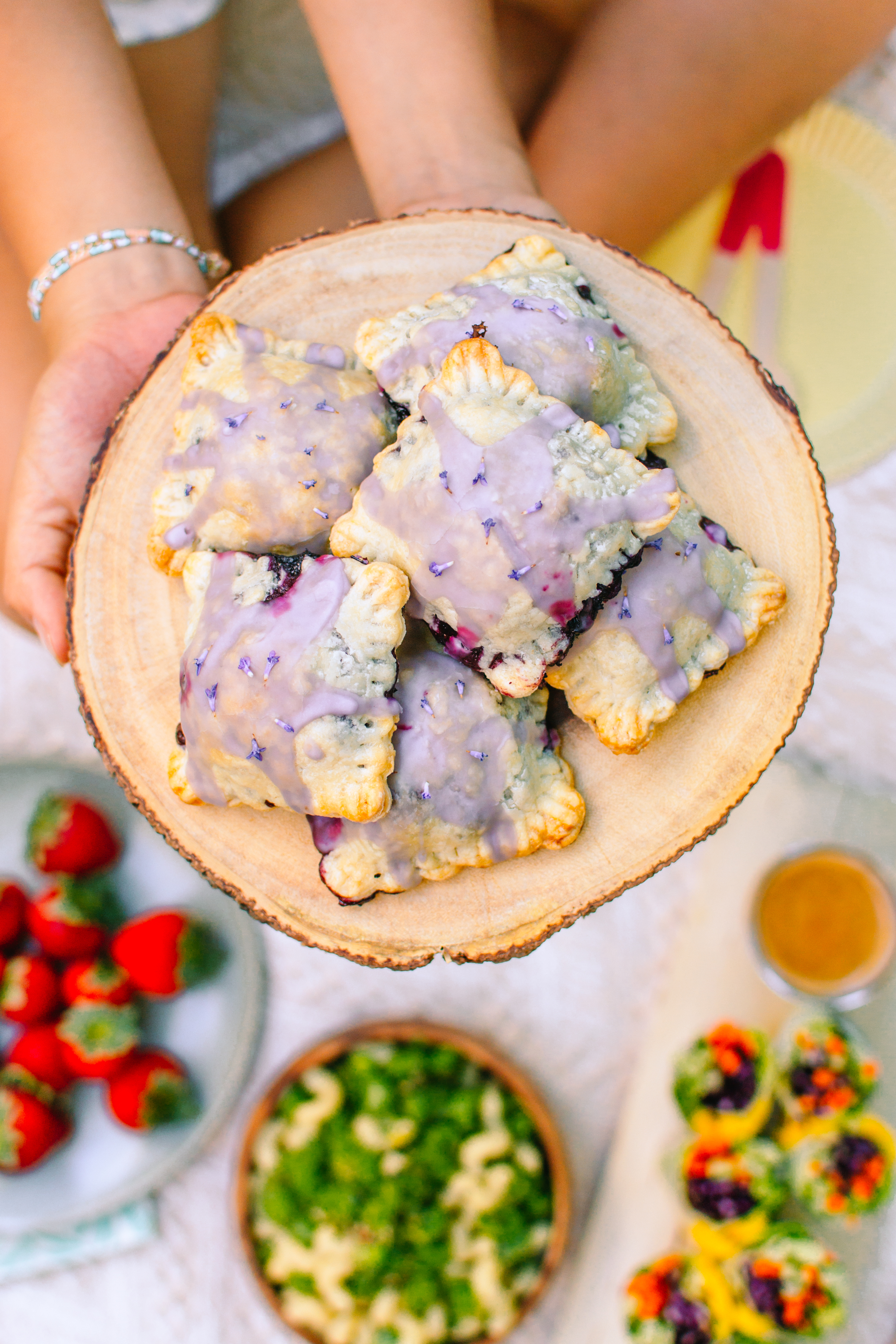 vegan lavender blueberry pop tarts hand pies