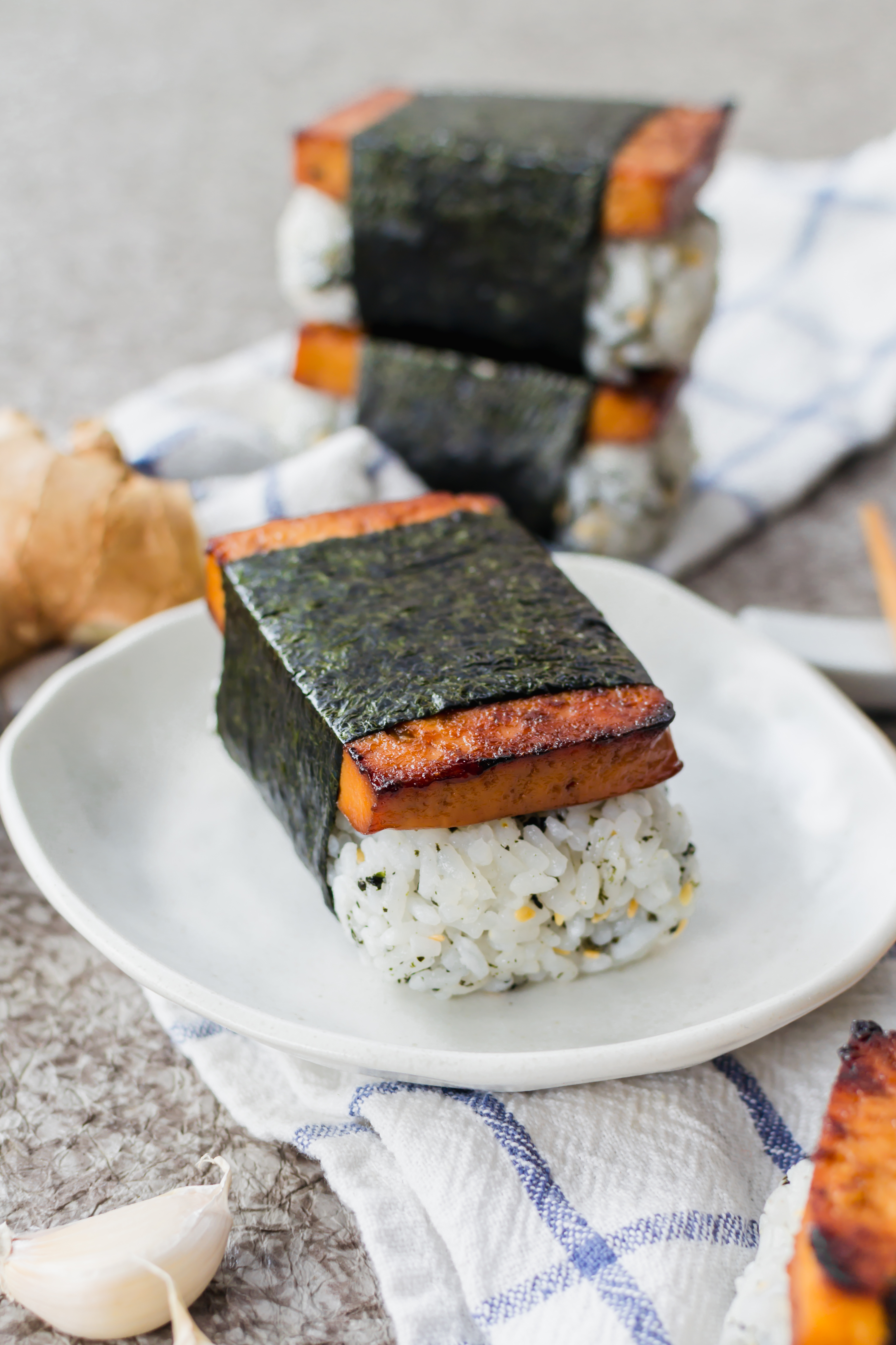 vegan tofu musubi