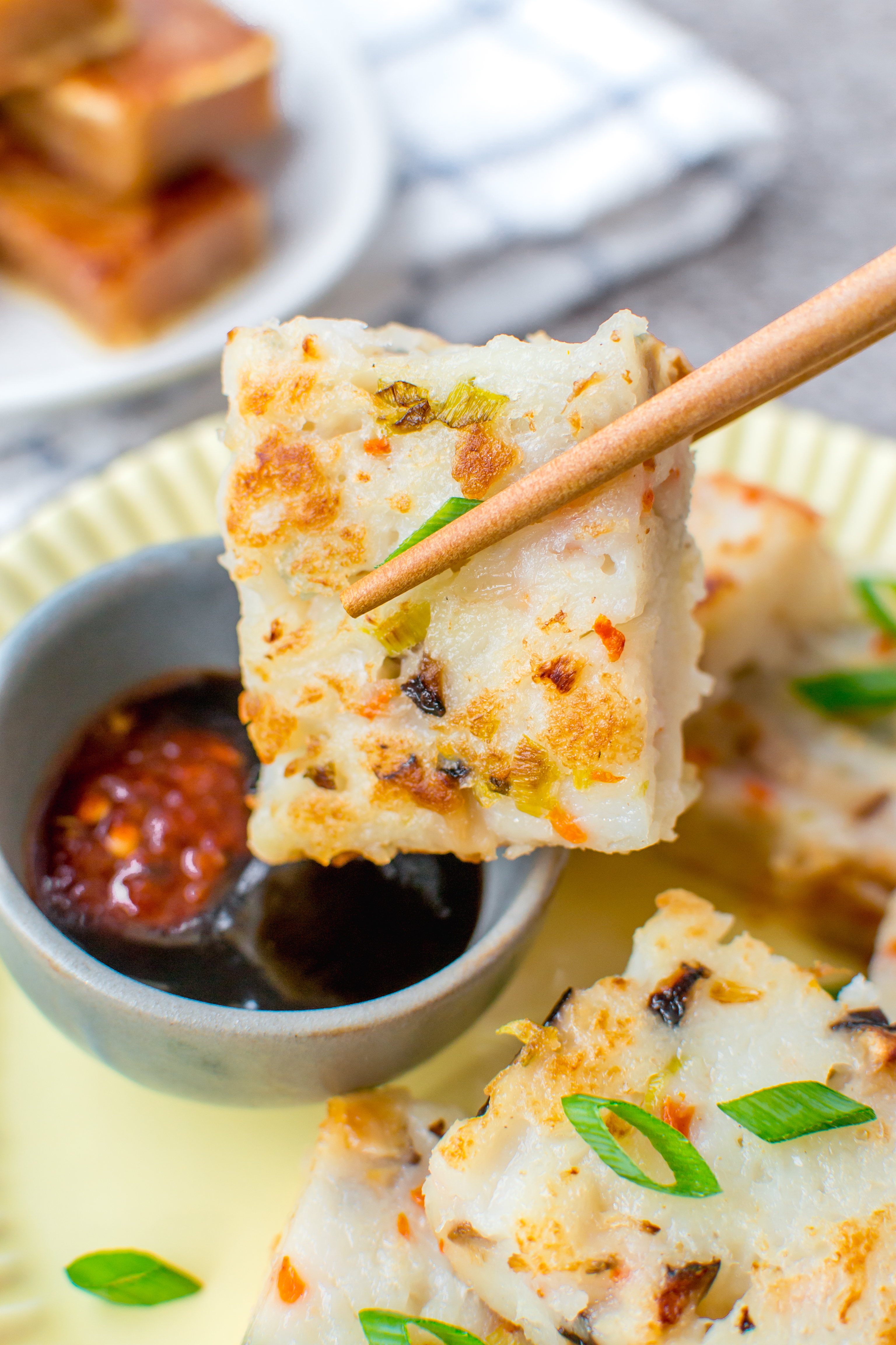 Vegan Chinese Radish Cake (Lo Bak Go) - Healthy World Cuisine